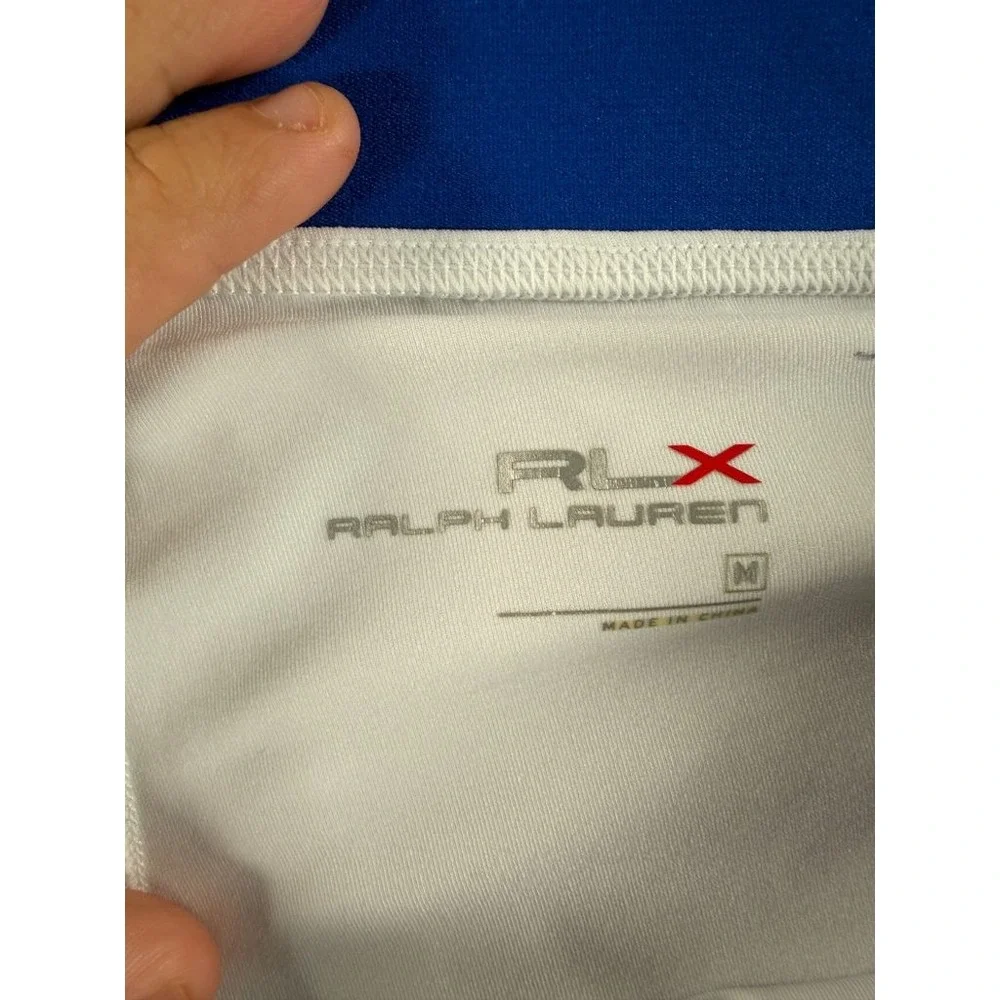RLX Ralph Lauren Golf Skort Womens Medium Blue Fish Print Skirt Athletic Tennis